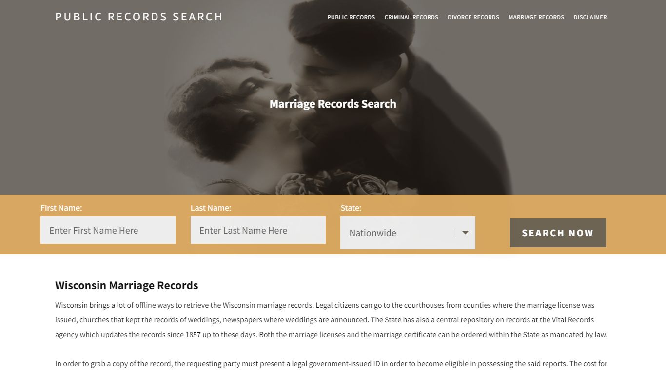 Wisconsin Marriage Records | Enter Name and Search|14 Days Free